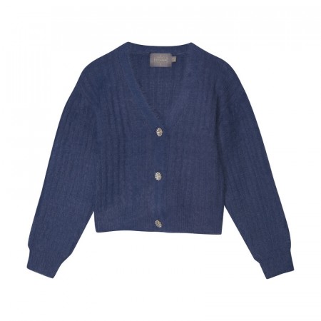 Creamie Cardigan Barn Strikket Fluffy Vintage Indigo (Kun str 104/110 og 134/140)