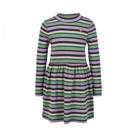 Minymo Kjole Barn Langermet Rib Misty Lilac (Kun str 110 og 116) 