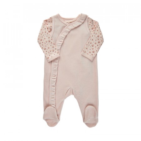 Fixoni Sparkebukse sett velour med body Mauve Morn