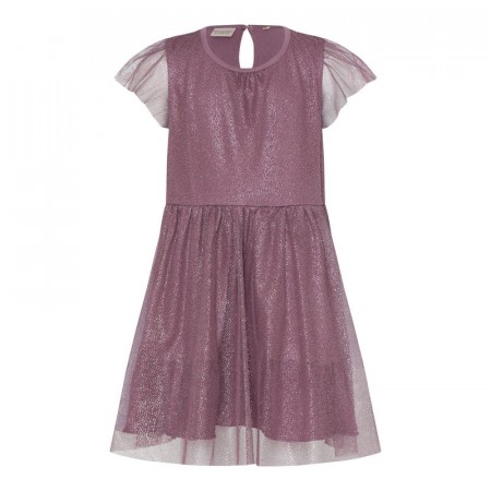 Minymo Kjole Barn Kortermet Glitter Tyll Grapeshake (Kun str 98, 110 og 134)