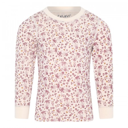 Celavi Ullgenser Barn Ull Bambus Blomsterprint Deauville Mauve (Kun str 100 og 110)