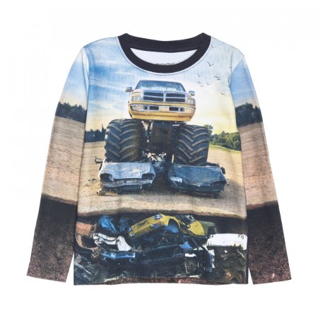 Minymo T-skjorte Barn Langermet Monstertruck Parisian Night (Kun str 98, 134 og 140)
