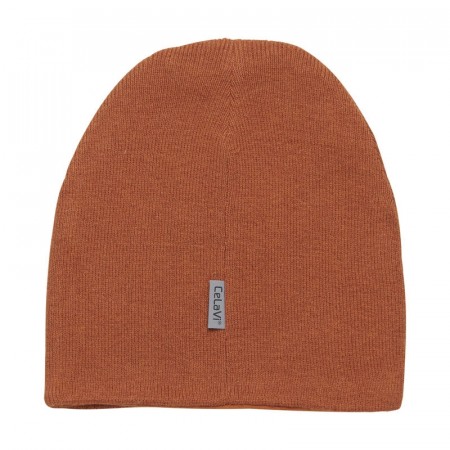 Celavi Vinterlue Barn Ull Bomull Strikket Amber Brown