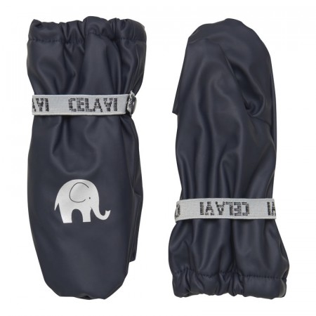 Celavi Regnvotter Barn Foret Ensfarget Navy