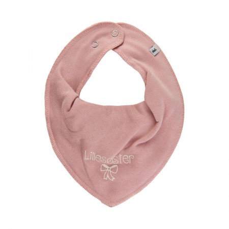 Pippi Smikke Baby Bandana med tekst Lillesøster Misty Rose