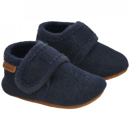 En Fant Ulltøfler Baby Ensfarget Navy (Kun str 2 år og 3 år)