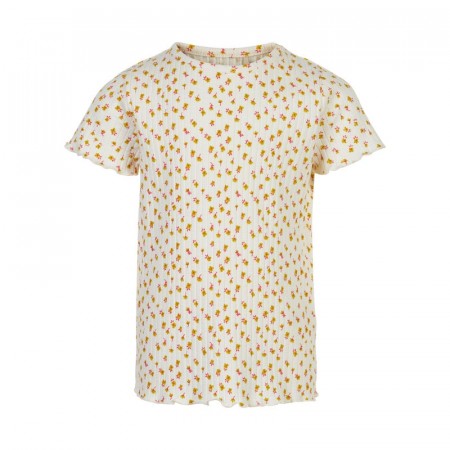 Minymo T-skjorte Barn Kortermet Blomster White Swan (Kun str 122, 128, 134 og 140)