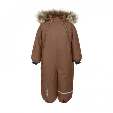Minymo Vinterdress Barn Hette Fuskepels Liten Cocoa Brown (Kun str 80 og 86)