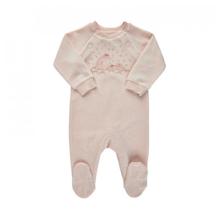 Fixonin Sparkedrakt Baby velour Langermet Mauve Morn (Kun str 56, 62 og 68)