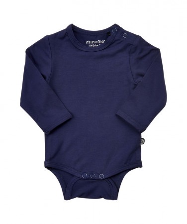 Minymo Body Baby Langermet Bambus Dark Navy (Kun str 56, 62 og 68)
