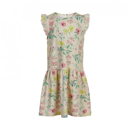 Minymo Kjole Barn Kortermet Blomster White Swan (Kun str 98, 110 og 134)