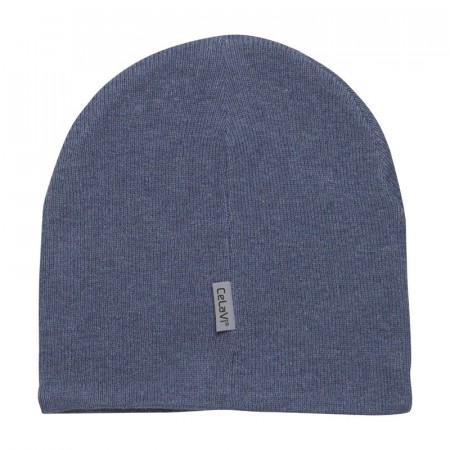 Celavi Vinterlue Barn Ull Bomull Strikket China Blue