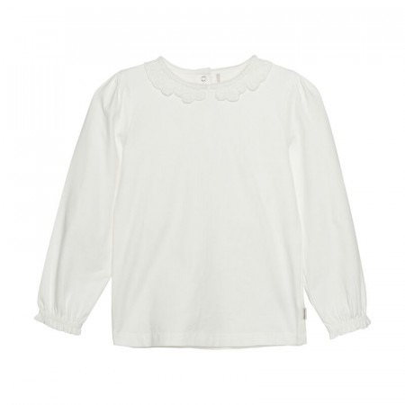Minymo Bluse Barn Langermet Krage Snow White
