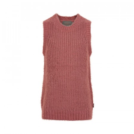 Creamie Vest Barn Strikket Fluffy Withered Rose