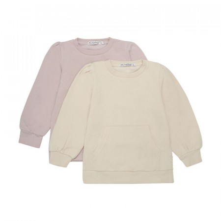 Minymo Genser Barn Sweat 2-pack Violet Ice