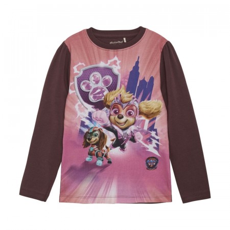 Minymo T-skjorte Barn Langermet Paw Patrol Skye og Liberty Catawba Grape (Kun str 98, 104 og 110)
