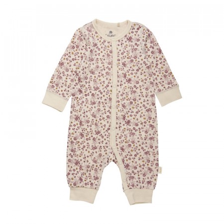 Celavi Ulldrakt Baby Ull Bambus Blomsterprint Deauville Mauve (Kun str 60, 80 og 100)