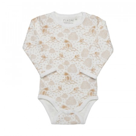 Fixoni Body Baby Langermet Dyreprint Snow White