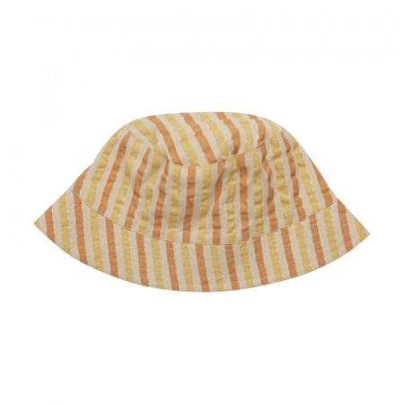 Minymo Solhatt Striper Glitter Wheat (Kun 8-10 og 10-12 år)