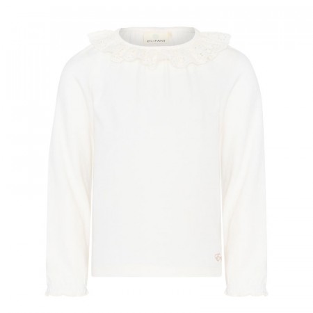 En Fant Bluse Barn Langermet Krage Ensfarget Pristine  (Kun str 116, 122 og 140)