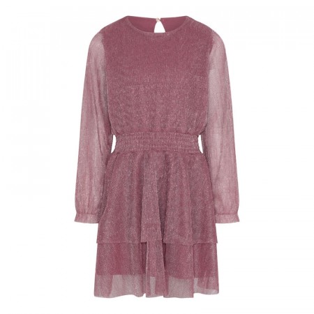 Creamie Kjole Barn Langermet Glitter Mesh Lilas (Kun str 104 og 122)
