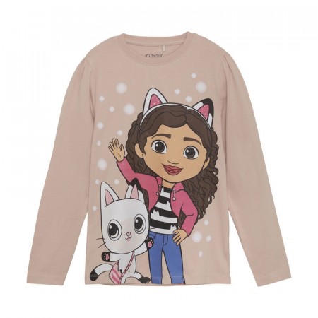 Minymo T-skjorte Barn Langermet Gabby`s Dollhouse Rose Smoke