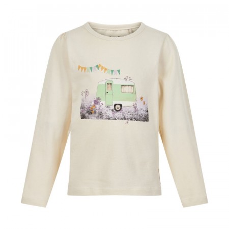 Minymo T-skjorte Barn Langermet Campingvogn Birch (Kun str 116 og 140)
