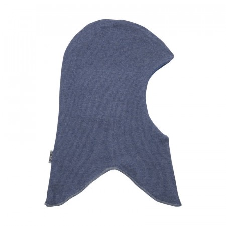 Celavi Ullbalaclava Barn Ull Bomull Strikket China Blue