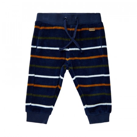 Minymo Bukse Baby Velour Striper Dark Navy (Kun str 62)