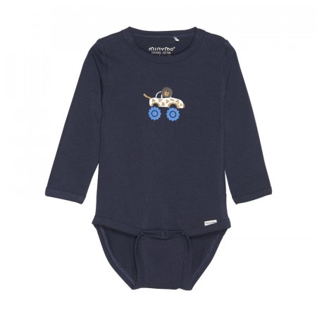 Minymo Body Baby Langermet Bil Parisian Night