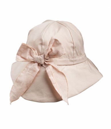Elodie Solhatt Baby Med knyting og sløyfe Powder Pink (Kun str 0-6 mnd)