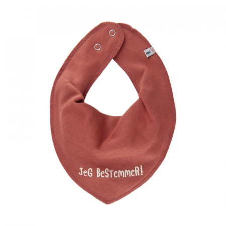 Pippi Smikke Baby Bandana med tekst Jeg bestemmer Redwood
