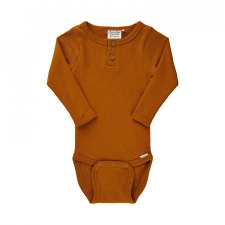 Minymo Body Baby Langermet Rib Bran