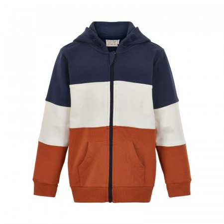 Minymo Cardigan Barn Sweat Hette Blue Nights (Kun str 104, 122 og 128)
