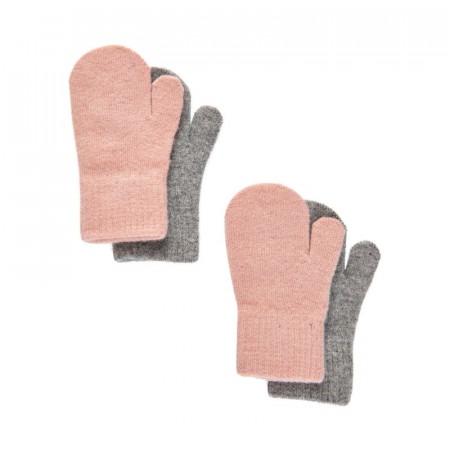 Celavi Votter Barn Ull Strikket 2-pack Misty Rose (Kun 3-6 år)