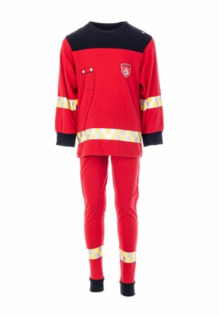 Salto Brannmann Pysjamas Barn Rød (Kun str 86/92 og 122/128)