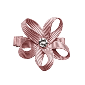 Prinsessefin Hårsløyfe Isabell med Swarovski krystall Antique Mauve