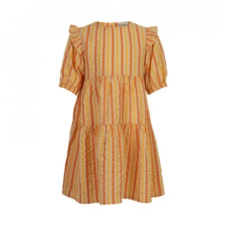 Minymo Kjole Barn Kortermet Striper Glitter Wheat (Kun str 98, 110, 116 og 140)